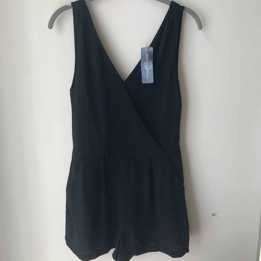 NWT Super sexy black dressy romper